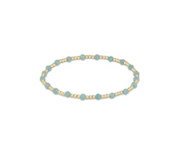 Gemstone Gold Sincerity Pattern 3mm Bead Bracelet - Amazonite by enewton