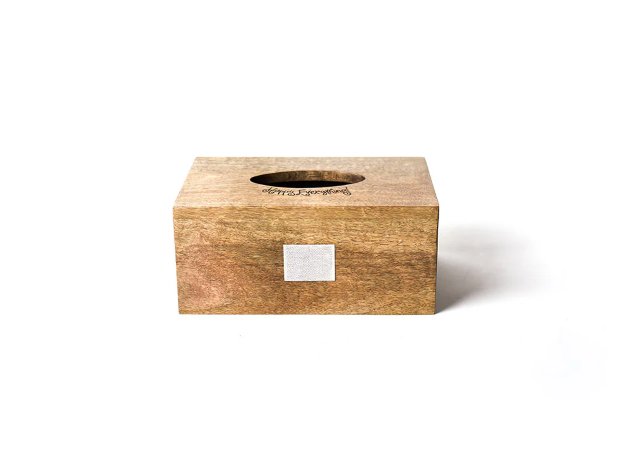 HAPPY EVERYTHING MINI WOOD RECTANGLE TISSUE BOX - A. Dodson's
