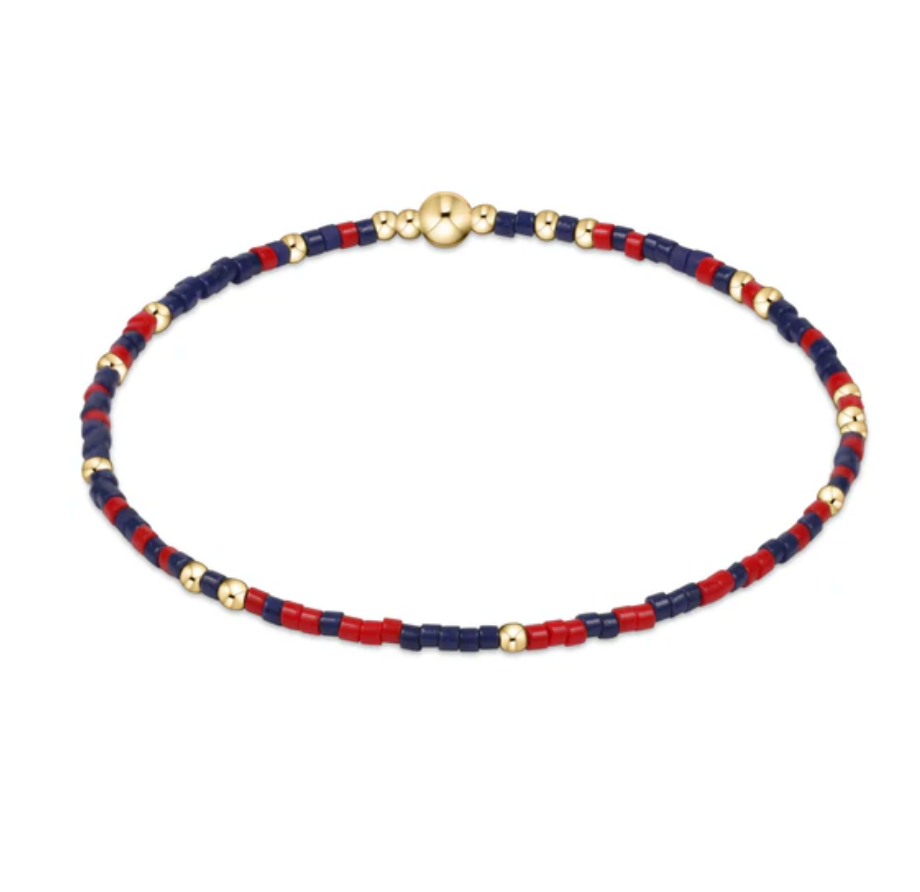 gameday hope unwritten bracelet -bright red and oynx by enewton