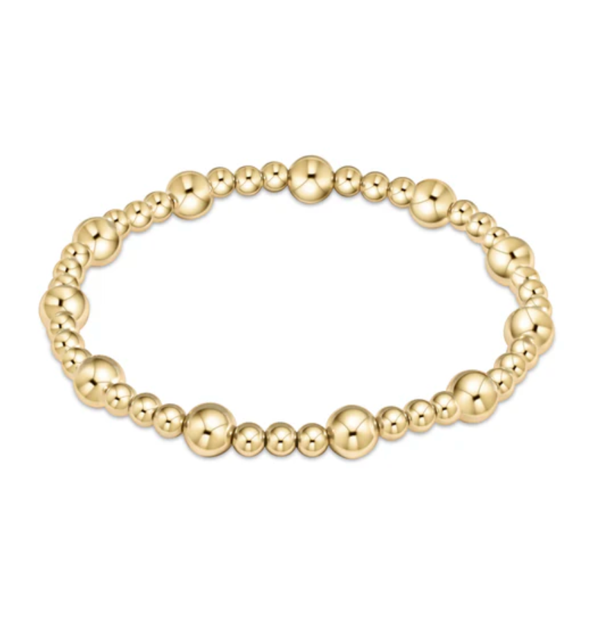 classic sincerity pattern 6mm bead bracelet - gold by enewton - A. Dodson's