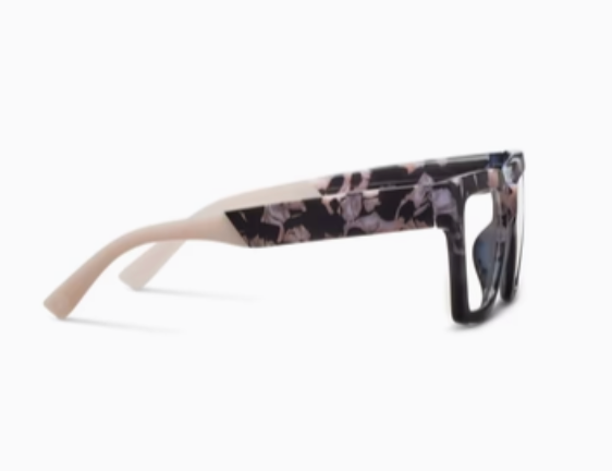 PEEPERS TAKE A BOW BLUE LIGHT READERS - BLACK MARBLE