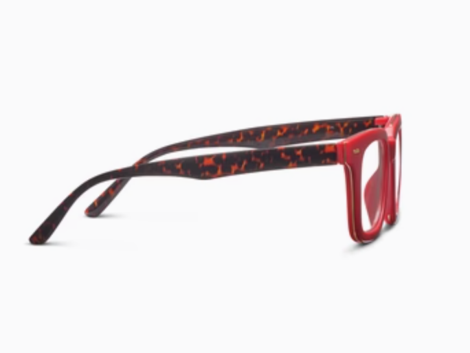 PEEPERS STARLET BLUE LIGHT READERS - RED/LEOPARD TORTOISE