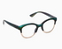 PEEPERS GEORGIA BLUE LIGHT READERS - TEAL HORN/GOLD