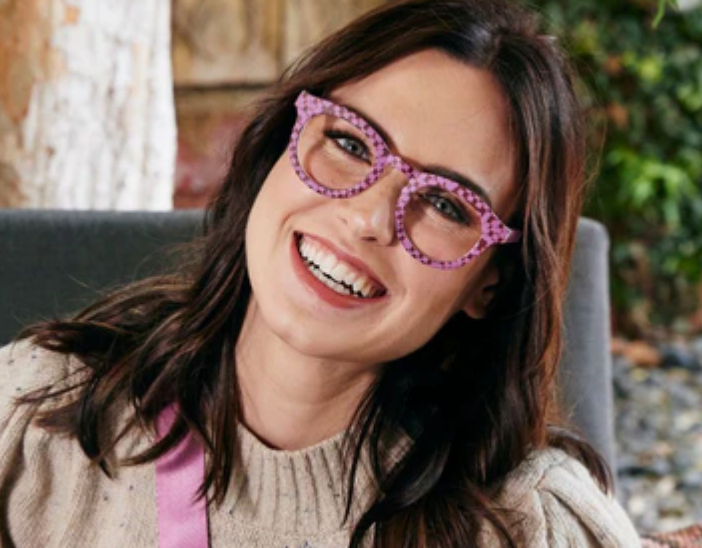 PEEPERS FRAME OF MIND BLUE LIGHT READERS - PINK PIXEL CHECK