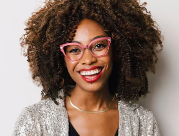 PEEPERS MARQUEE BLUE LIGHT READERS - RED/SPICE QUARTZ