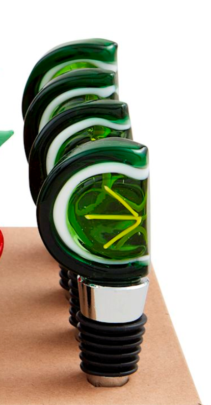 Figural Glass Bottle Stoppers - 4 Styles BY MUD PIE