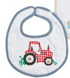 RED TRACTOR Applique Bib By Mud Pie