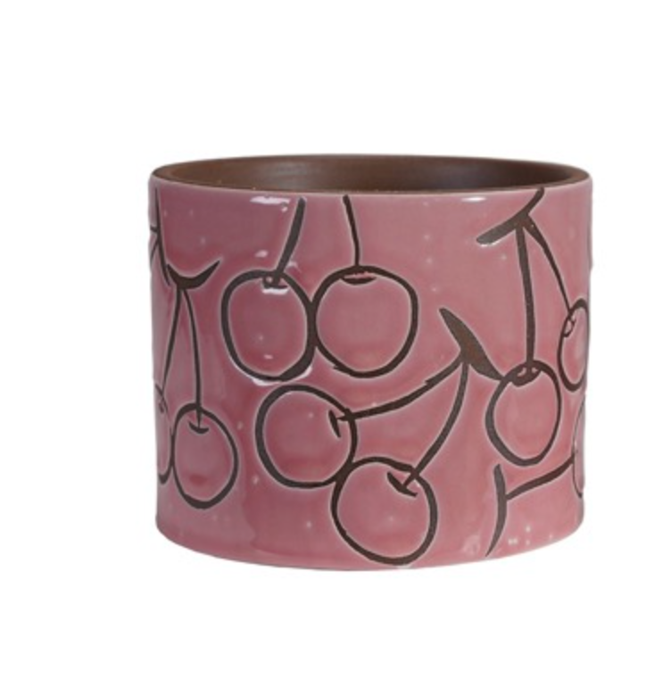 Cherry Embossed Stoneware Planters Planter