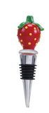Zinc Alloy Bottle Stopper with Hand-Blown Glass Figure, 8 Styles