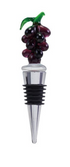 Zinc Alloy Bottle Stopper with Hand-Blown Glass Figure, 8 Styles