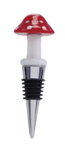 Zinc Alloy Bottle Stopper with Hand-Blown Glass Figure, 8 Styles