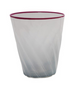 8 oz. Twisted Drinking Glass with Colored Rim, 4 Ombre Colors