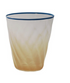 8 oz. Twisted Drinking Glass with Colored Rim, 4 Ombre Colors