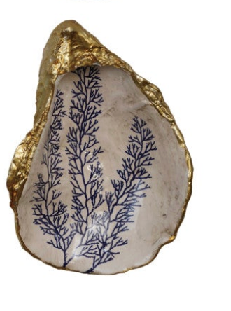 Decorative Resin Shell Shaped Dish with Sea Image, 6 Styles