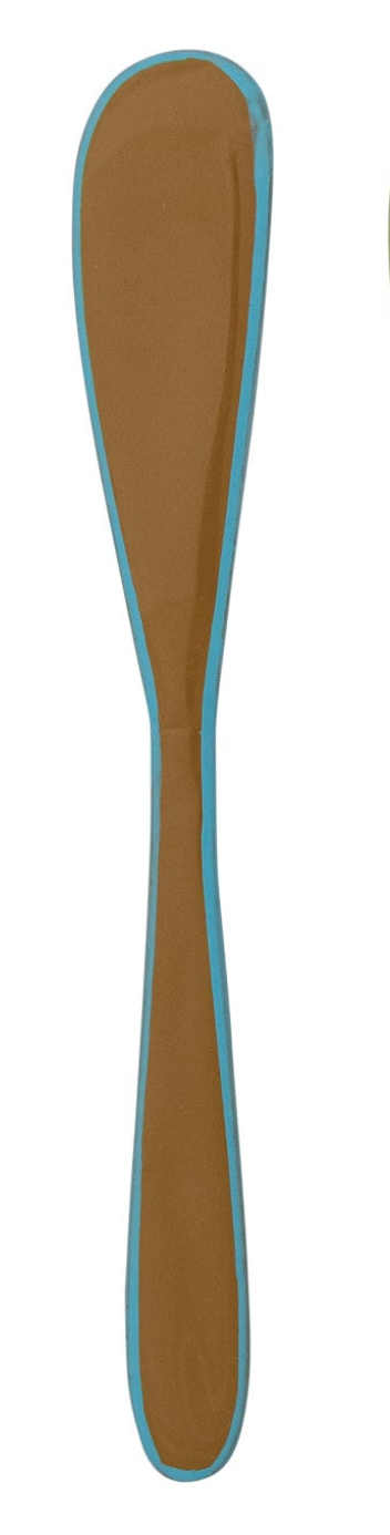 Enameled Stainless Steel Canape Knife with Colored Edge, 3 Colors