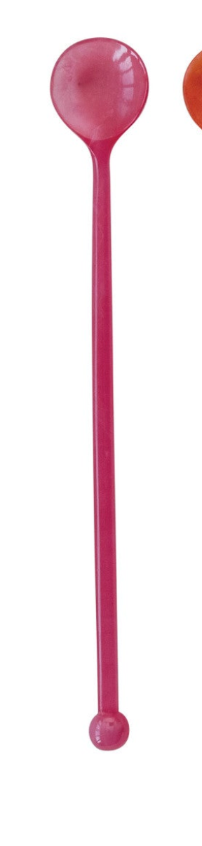 Resin Cocktail Spoon, 5 Marbled Colors