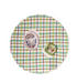 Embossed Hand-Painted Stoneware Plate, 4 Styles