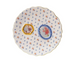 Embossed Hand-Painted Stoneware Plate, 4 Styles