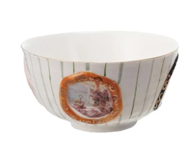 Embossed Hand-Painted Bowl with Gold Electroplating, 4 Styles