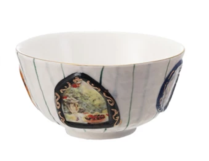 Embossed Hand-Painted Bowl with Gold Electroplating, 4 Styles