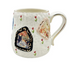 Embossed Hand-Painted Stoneware Cups, 4 Styles