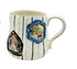 Embossed Hand-Painted Stoneware Cups, 4 Styles