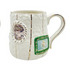 Embossed Hand-Painted Stoneware Cups, 4 Styles