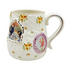 Embossed Hand-Painted Stoneware Cups, 4 Styles