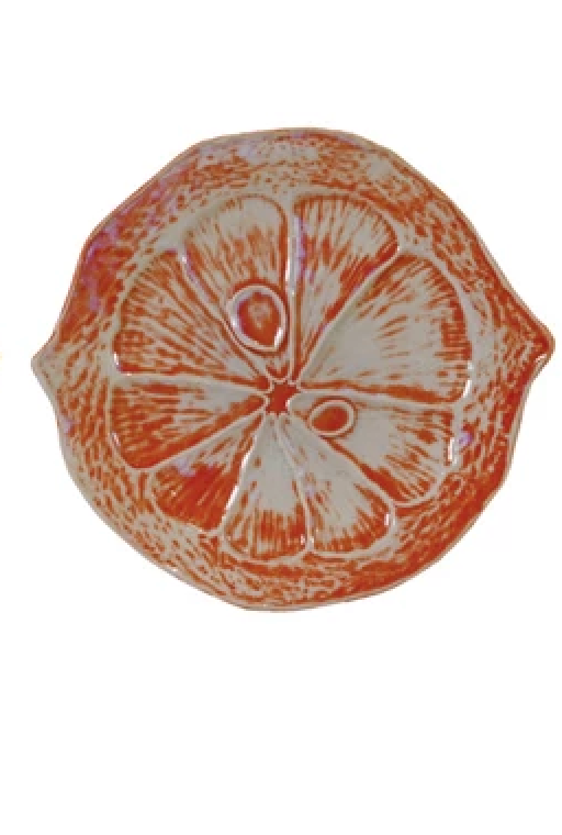 Stoneware Citrus Shaped Plate, 3 Colors