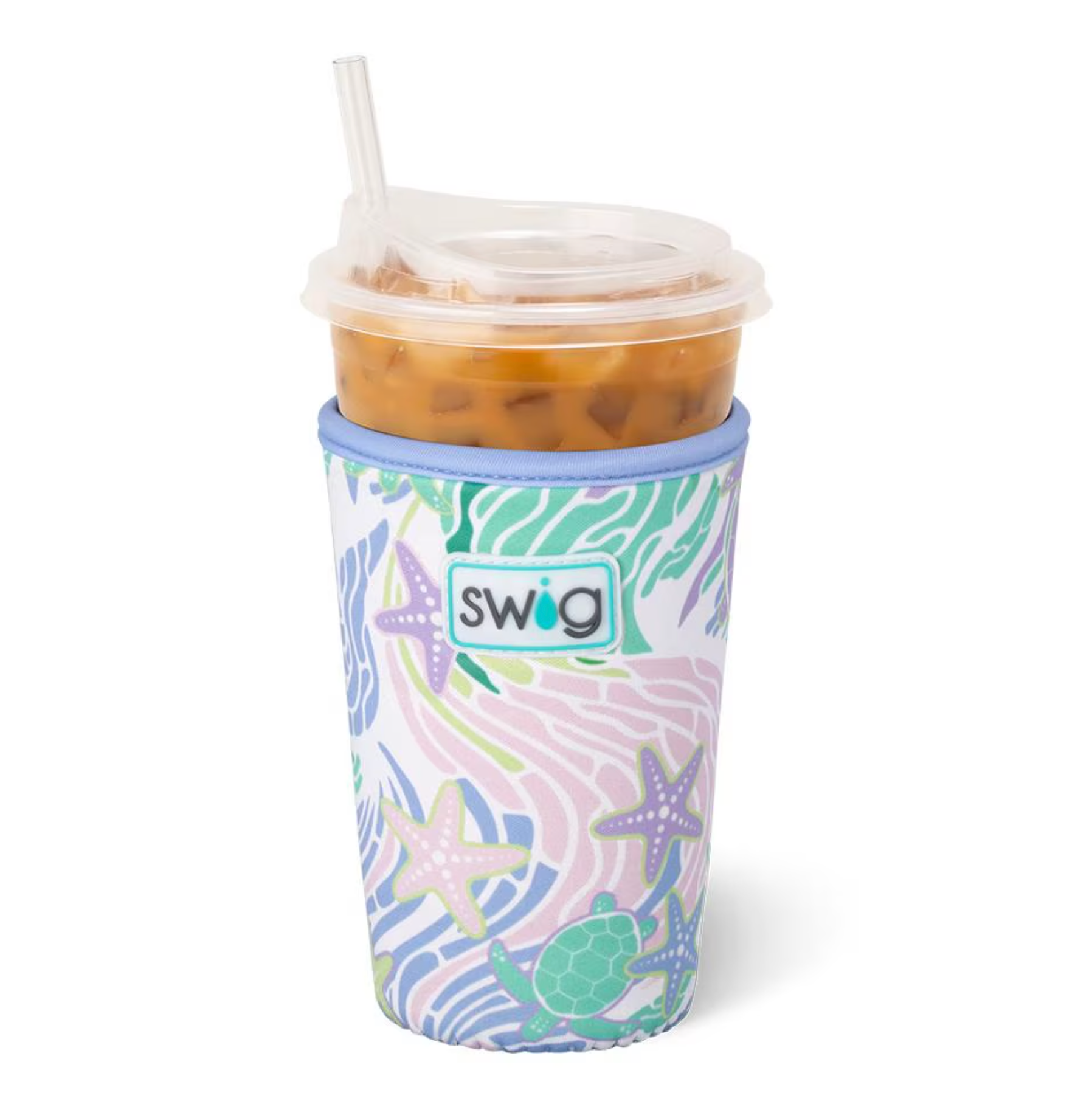 Sea Swirl Iced Cup Coolie (Medium)