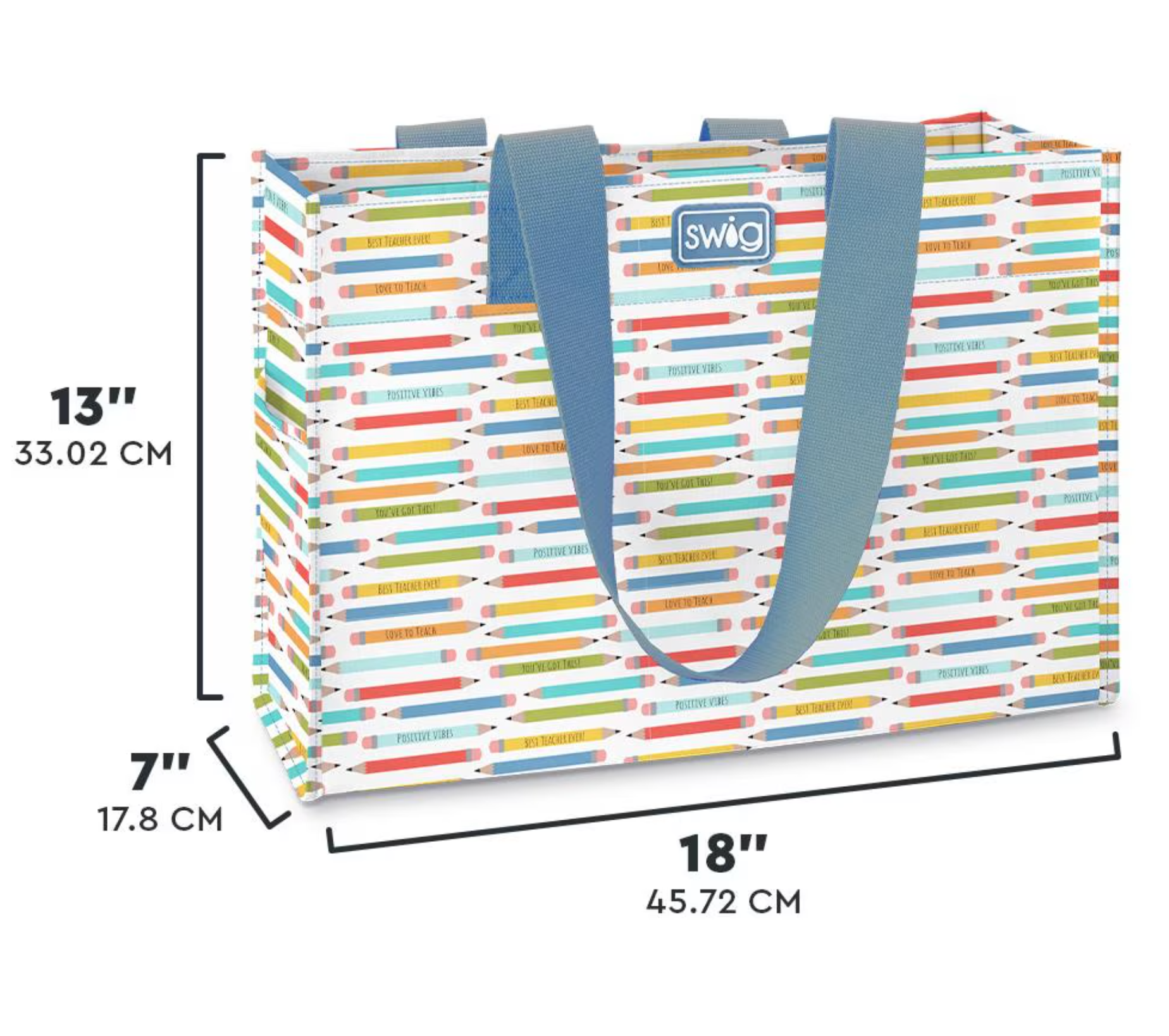 SWIG Teacher Life Large Tote Bag