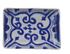 Blue and White Hand-Painted Stoneware Plate, 4 Styles