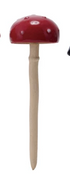 Stoneware Mushroom Plant Stake, 6 Styles (Each Will Vary)