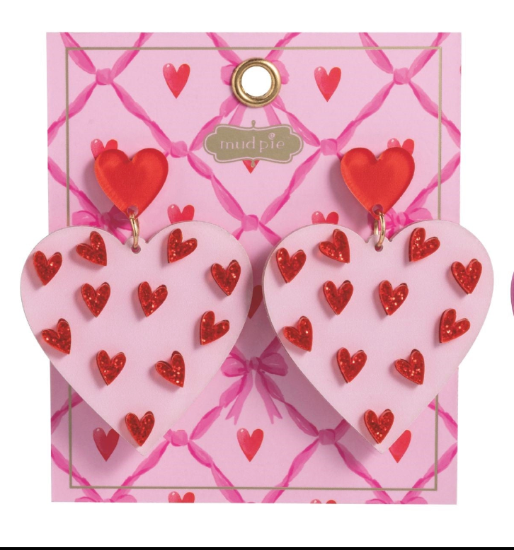 Valentine's Earrings By Mud Pie