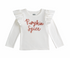 Ivory Pumpkin Tinsel Tees  By Mud Pie