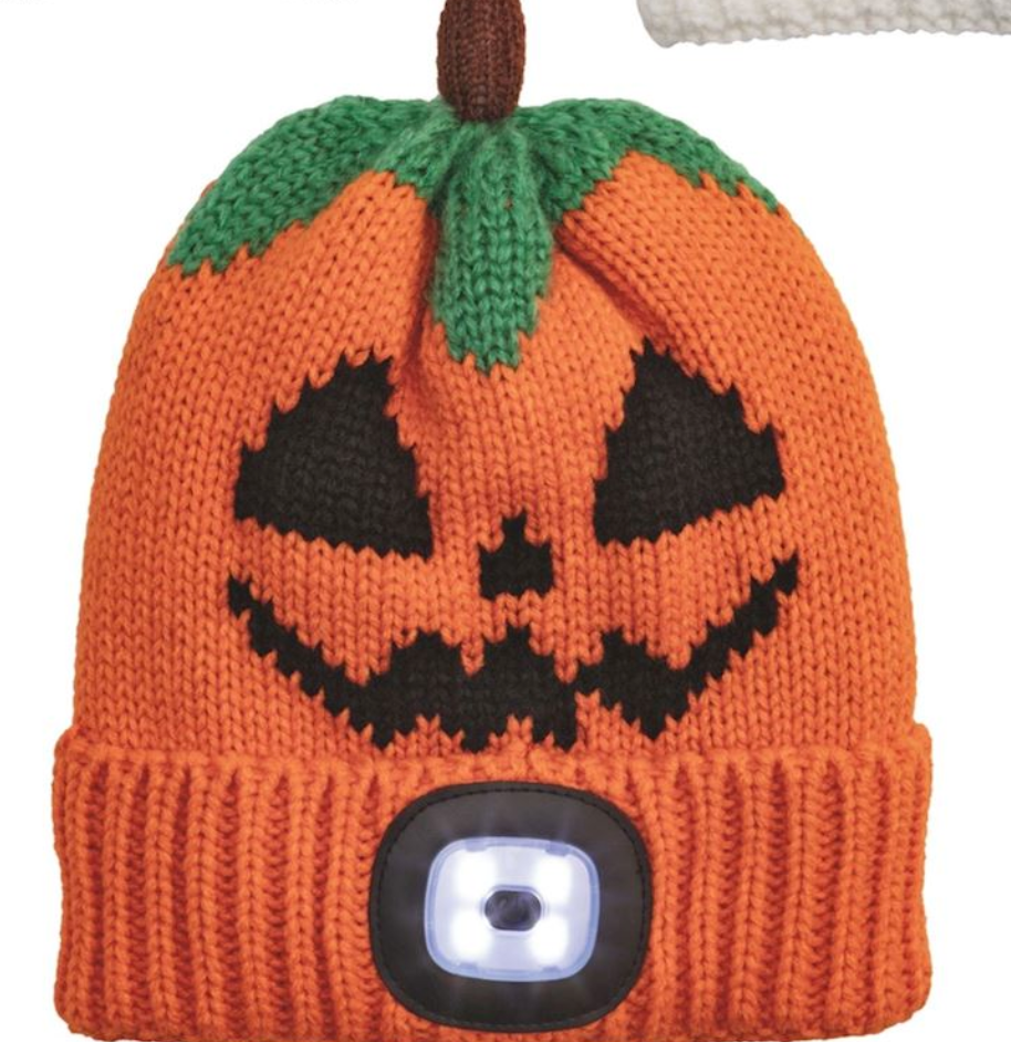 Halloween Headlamp Beanie Hat By Mud Pie