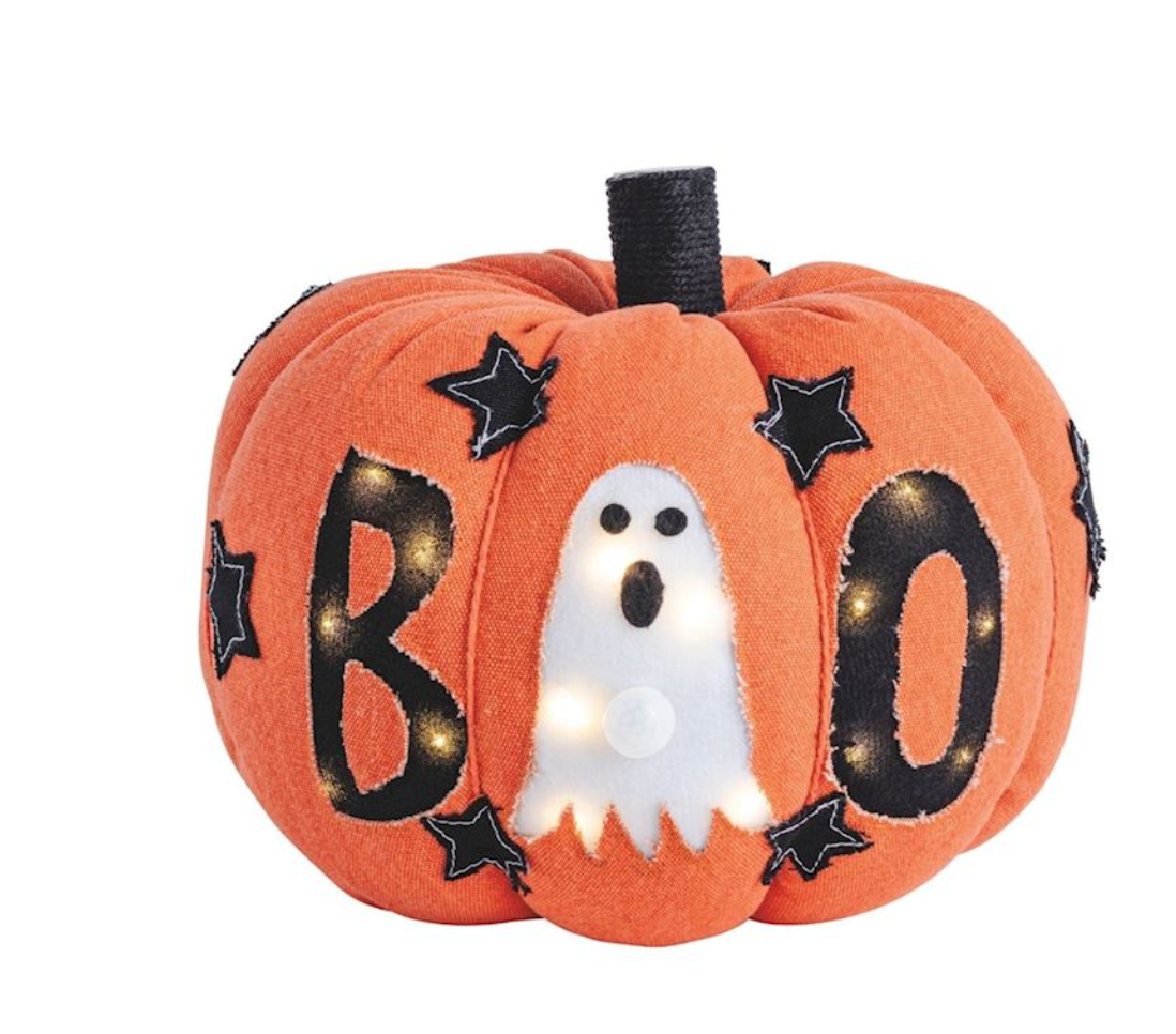 Light-Up Eek & Boo Pumpkins By Mud Pie