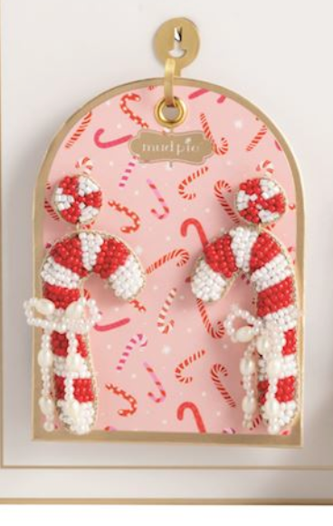 HOLIDAY BEADED EARRINGS BY MUD PIE