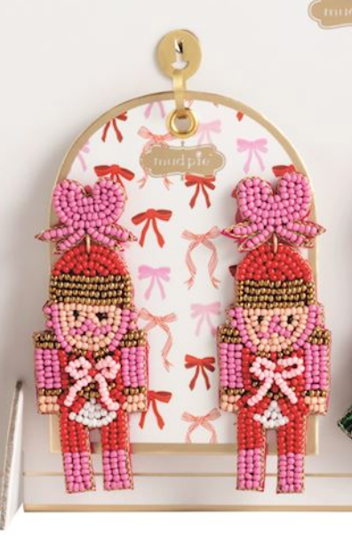 HOLIDAY BEADED EARRINGS BY MUD PIE