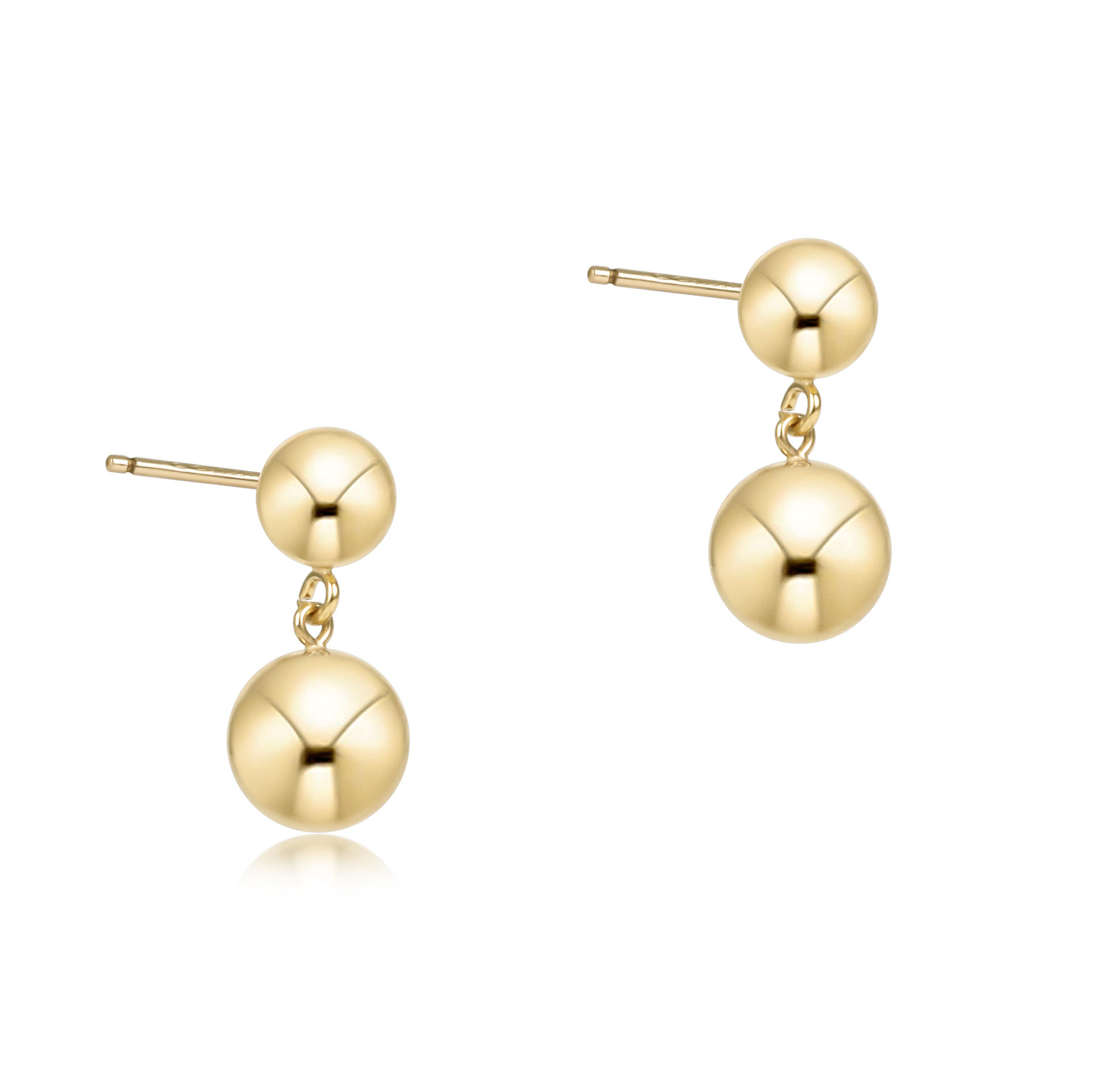 Classic 8mm Ball Drop Stud - Gold by enewton
