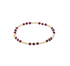 Gemstone Gold Joy Pattern 3mm Bead Bracelet - Ruby by enewton