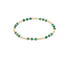 Gemstone Gold Joy Pattern 3mm Bead Bracelet - Green Onyx by enewton