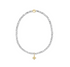 enewton Extends - Silver Faceted Hematite 2mm Bead Bracelet - Signature Cross Gold Charm by enewton