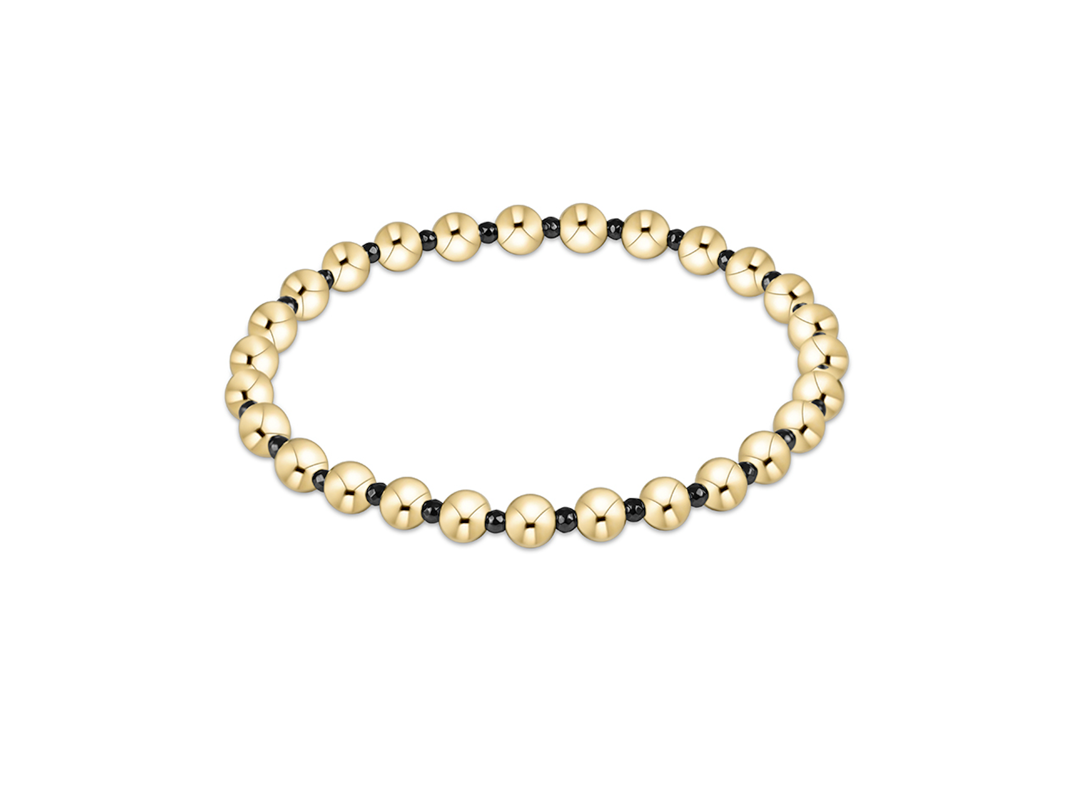 enewton Extends - Faceted Hematite Grateful Pattern 5mm Bead Bracelet by enewton