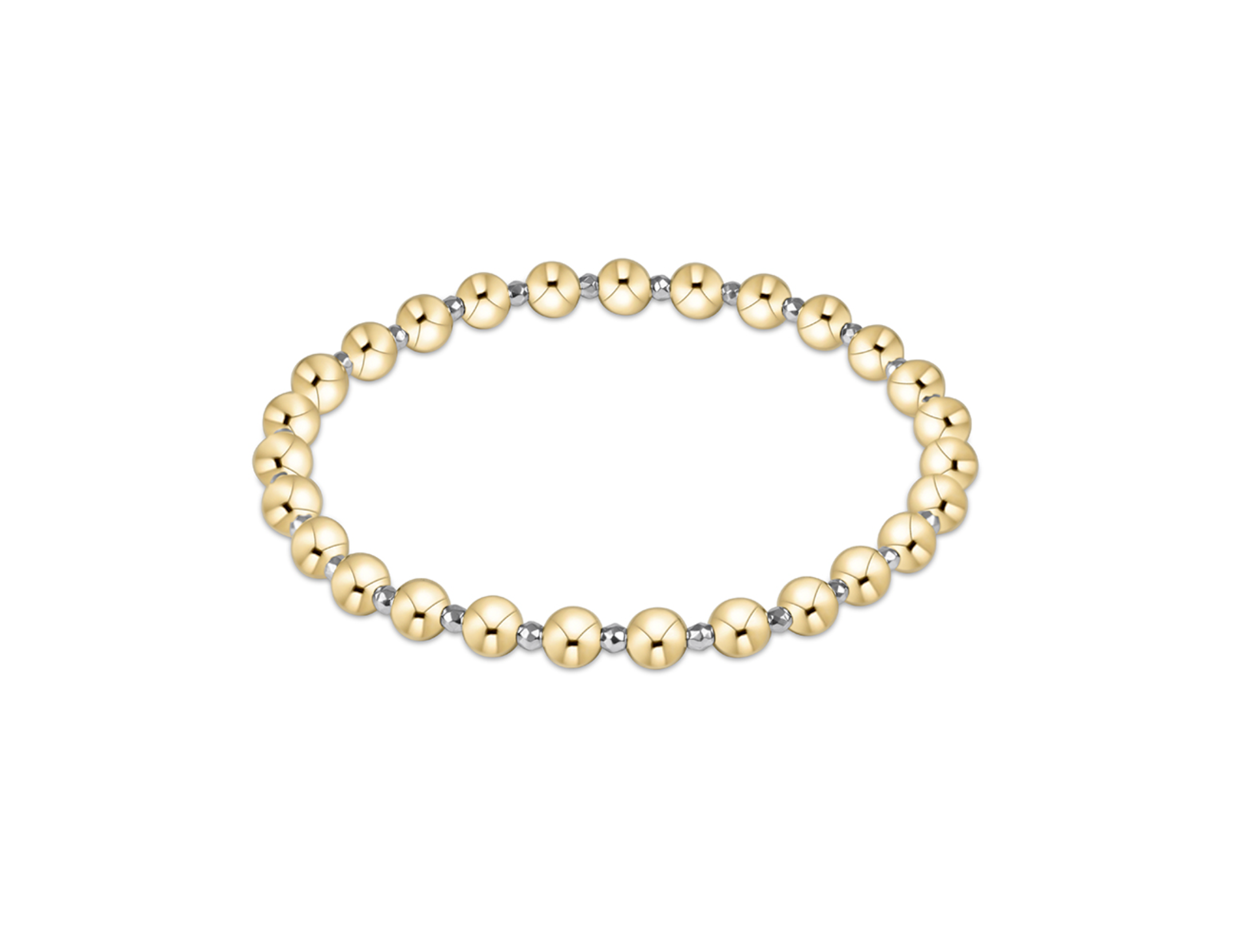 enewton Extends - Bright Silver Faceted Hematite Grateful Pattern 5mm Bead Bracelet by enewton