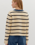 Sally Stripe Knit Long Sleeve Sweater Knit Jacket