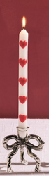 BOW HEART TAPER CANDLES-4A By Mud Pie