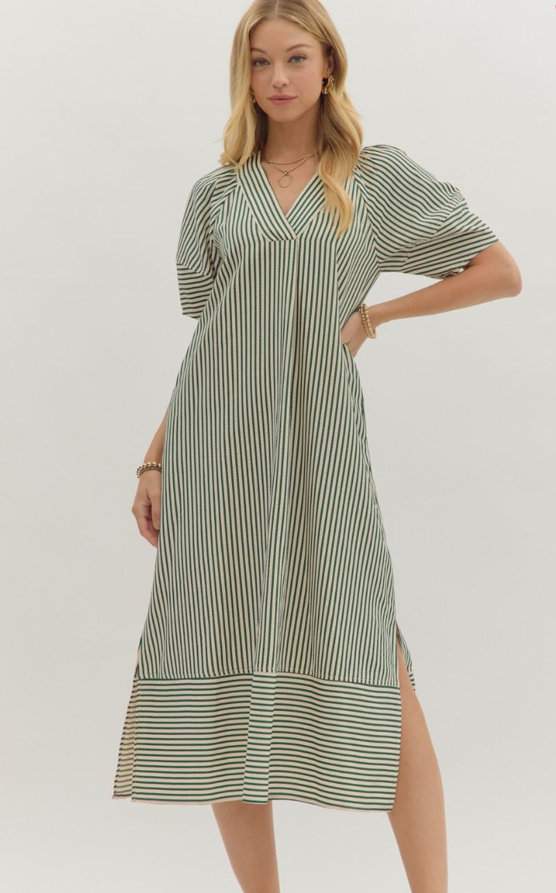 Stripe Pattern Dress