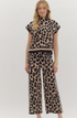 Sheri Animal Print Mock Neck Sweater Knit Top