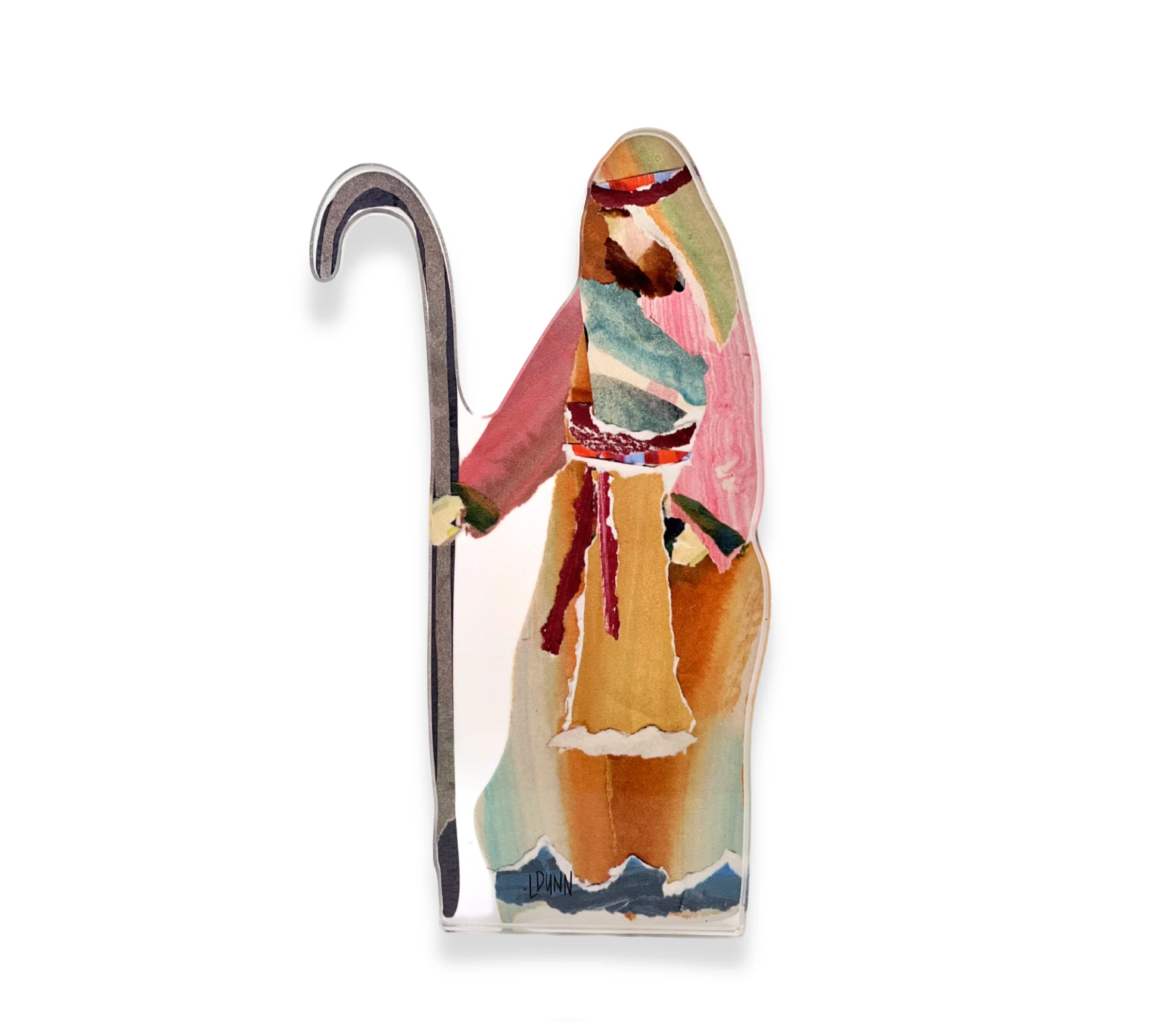 Lauren Dunn PINK NATIVITY SHEPHERD 1 LARGE